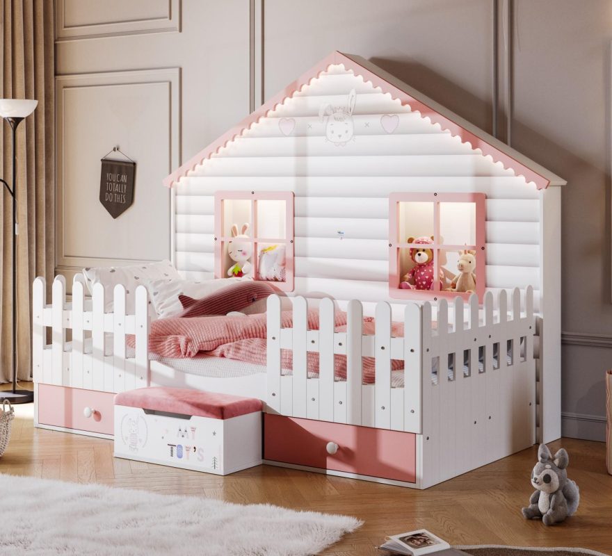Παιδικό Κρεβάτι Little Home Pink - 0950-66