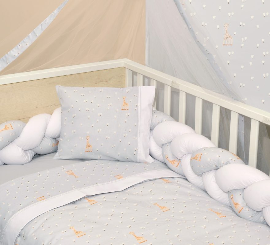 Πλεξούδα τριπλή βαμβακερή 20x200 με ειδική εσωτερική επένδυση Design 505 Sophie La Girafe