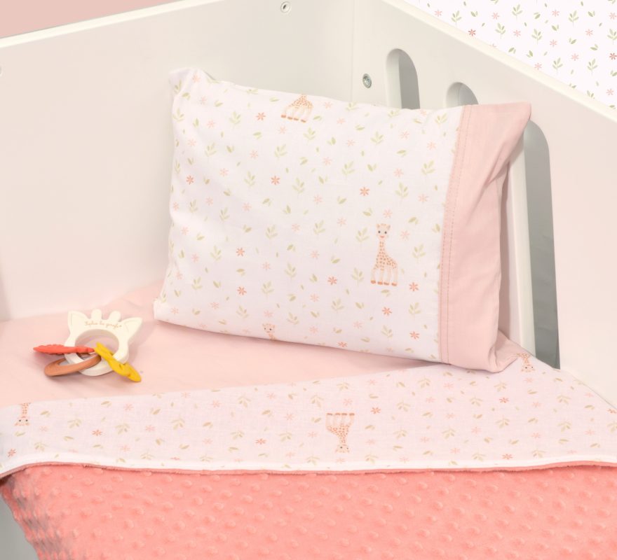 Κουβέρτα Κούνιας Διπλής Όψης Minky Design 502 Sophie La Girafe