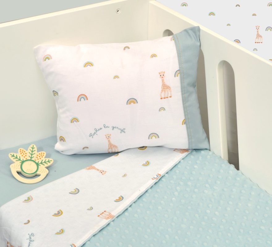 Κουβέρτα Κούνιας Διπλής Όψης Minky Design 503 Sophie La Girafe