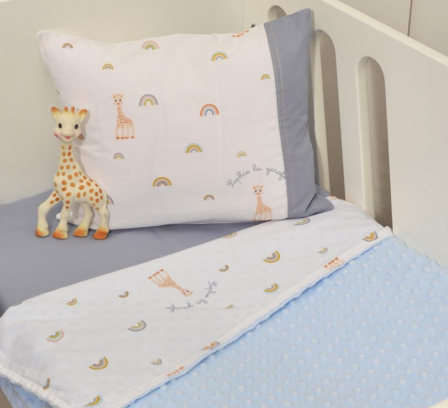 Κουβέρτα Κούνιας Διπλής Όψης Minky Des. 501 Sophie La Girafe
