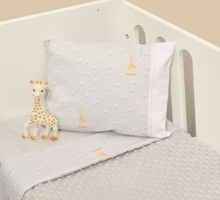 Κουβέρτα Λίκνου Διπλής Όψης Minky Design 505 Sophie La Girafe